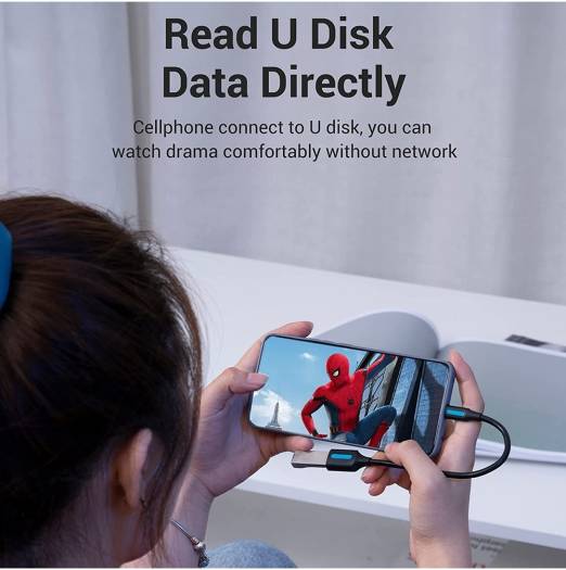 Vention USB 2.0 Micro-B Male to A Female OTG Cable, 480Mbps Transfer Rate, Stable Transmission, Easy Sharing, 0.15 Meter Black PVC Type | CCUBB - Image 4