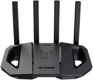 Asus TUF Gaming BE3600, Dual Band WiFi 7, Gaming Router, Equipped with Powerful Broadcom SoC, Boasting Ultra-high Computational Speed, 3-step Port Forwarding | 90IG0900-MO9C00