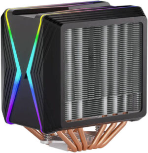 Redragon Hodur CC-2188 ARGB Dual Tower CPU Air Cooler, 1800 RPM Fan Speed, 72 CFM Fan Airflow, 6 Heat Aluminum Heatsink Pipes, 32.6 dB Noise Level, 3-Pin Power Connector Type, Black | CC-2188