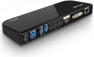 Wavlink UG39DK1 Black Dual 2K USB 3.0 Universal Docking Station, Compatible with Windows 10, 8.1, 8, 7, Vista, and Mac OS 10.2 or Above, Speed USB 3.0 (5 Gbps), Black | WL-UG39DK1
