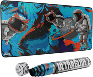 Maze 2XL Extended Mouse Pad/Mat, 36'' x 18'' x 0.2'' Dimension, 5mm Thick, Ultraglide 2, Waterproof, Anti-Fray, Anti-Slip, Smooth Surface for Maximum Control and Speed, Astro Paw-RC | MB-ETMF-UK0F