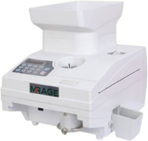 Mirage SY-400 Coin Counter, 2300 Coins Per Minute Speed, Ideal For Work Places, Hopper Capacity 12000 Coins, White | SY-400