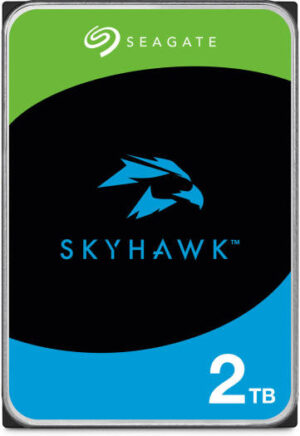 Seagate 2TB SkyHawk Surveillance SATA III 3.5" Internal Hard Drive, 256MB Cache, 5400 RPM, Up to 180 MB/s Sustained Transfer Rates, 1 Million Hours MTBF, Supports up to 64 HD Cameras | ST2000VX017