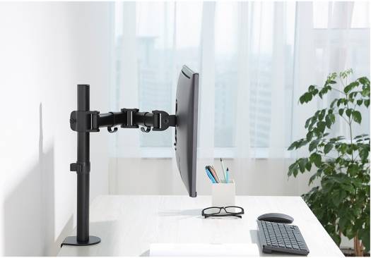 Skill tech Economy Steel LCD VESA Desk Mount, 13"-27" LCD Mount, 360 Rotary VESA Plate, Tilt and Swivel, Black | SH-070C012 - Image 4