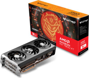 SAPPHIRE NITRO+ AMD Radeon™ RX 7800 XT Gaming Graphics Card, 16GB DDR6 256 bit Memory, 2565 Boost Clock, 19.5 Gbps Memory Speed, AMD RDNA 3, PCIE 4.0, 2x HDMI 2x DisplayPort | S88-7E475-001SA