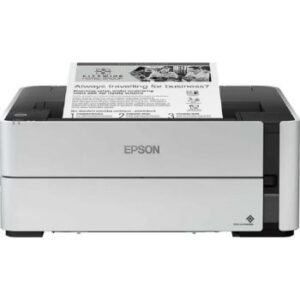 Epson EcoTank M1180 Monochrome WiFi InkTank Printer, 400 Nozzles Black, 1200 x 2400 DPI, Pigment Ink, 20ppm Print Speeds, White | C11CG94404BY