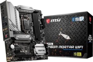 MSI MAG B460M Mortar WiFi Gaming Motherboard, mATX, 10th Gen Intel Core, LGA 1200 Socket, DDR4, CFX, Dual M.2 Slots, USB 3.2 Gen 1, 2.5G LAN, DP/HDMI | 911-7C82-004 / 911-7C82-018