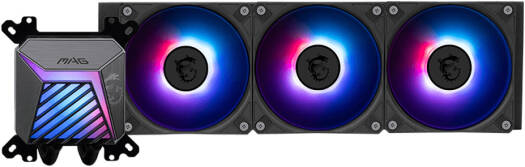 MSI MAG CORELIQUID A15 Liquid CPU Cooler, 360mm Radiator, 3x 120mm Pre-installed Fans, 2050 RPM Fan Speed, 64.89 CFM Fan Airflow, Fan Rifle Bearing Type, Black | 306-7ZW9A11-L80 - Image 2