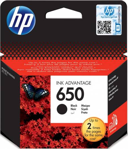 HP 650 Black Original Ink Advantage Cartridge | CZ101AK - Image 2