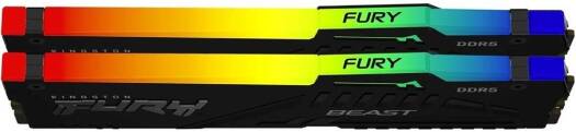 Kingston Fury Beast RGB 16GB DDR5 (2x 8GB) Desktop Memory, 5600MHz Speed, CL40 Cas Latency, 1.35V Voltage, 288 Pin, Dual Channel Kit, Non-ECC Unbuffered DIMM, Black | KF556C40BBAK2-16 - Image 3