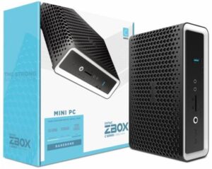 Zotac ZBOX CI662 Nano Barbone PC, Intel Core i7-10510U, 1.8 GHz, Intel UHD Graphics, 2 x DDR4-2666 SODIMM Slot, 2.5" SATA III Bay, 2 GLAN, BT, DP, HDMI, Wifi Mini PC - Black I ZBOX-CI662NANO-BE