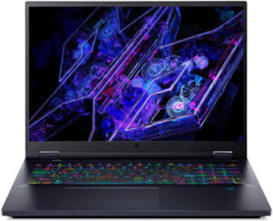 Acer Predator Helios 18 PH18 Gaming Laptop 18" WQXGA IPS 250Hz Display, Intel Core i9-14900HX, 32GB RAM, 1TB SSD, GeForce RTX 4090 16GB Graphics, English-Arabic K/B, Win11, Black | NH.QP4EM.003