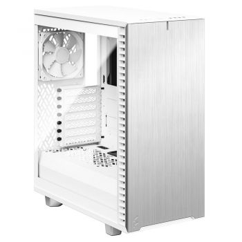 Fractal Design Define 7 Compact ATX Mid Tower Case, 7 Expansion Slots, 120/140mm Fan Size, 3.5"/2.5" Drive, Up To 360mm Radiator Support, Tempered Glass Side Panel, White | FD-C-DEF7C-04 - Image 5