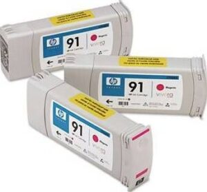 HP 91 Ink Cartridge, Magenta, 3/Pack 775ML | C9484A