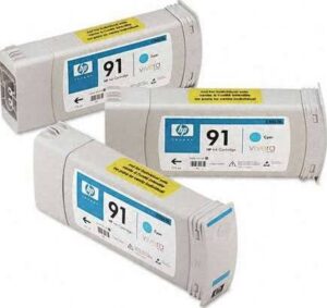 HP 91 CYAN INK CARTRIDGE 3-PACK 775ML | C9483A