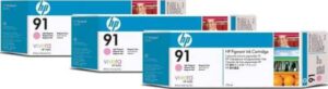 HP 91 Ink, Light Magenta, 3/Pack 775ML | C9487A