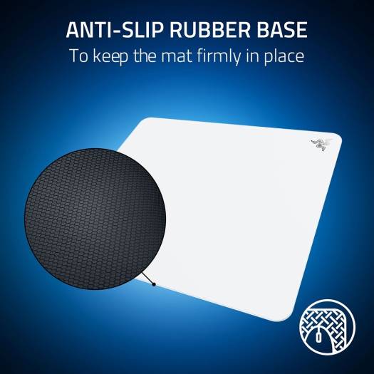 Razer Atlas Tempered Glass Mouse Mat, 450 x 400 x 5mm Dimension, CNC-Milled with Rounded Edge, Anti-Slip Rubber Base, White | RZ02-04890200-R3M1 - Image 7