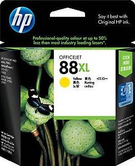HP 88XL High Yield Yellow Original Ink Cartridge | C9393A