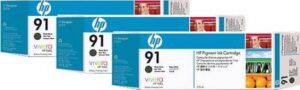 HP 91 3-pack 775-ml Matte Black Ink Cartridges | C9480A