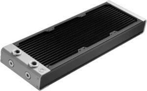 EKWB EK-Quantum Surface P360M Radiator, Triple, High-grade 99.9% Copper Fins, Copper H90 Tubing, Brass H62 End Tank Chambers, Stainless Steel Side Plates, Black - Gray | 3831109838419