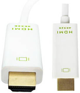 Tortox Mini DP to HDMI Cable, 10.8Gbps Speed, Gold Plated Plug, Built-in Conversion Chip, Supports DTS-HD and Dolby True HD, 1.8M Cable Length, White | Mini DP to HDMI