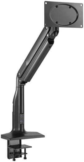 Skill Tech Counterbalance Monitor Arm, Fits 17"-43" Flat & Curved Monitor, Adjustable Gas Spring, Detachable VESA Plate, Flexible Tilt, Pivot, and Swivel, 2xUSB 3.0 Port, Black | SH43 C011U - Image 4