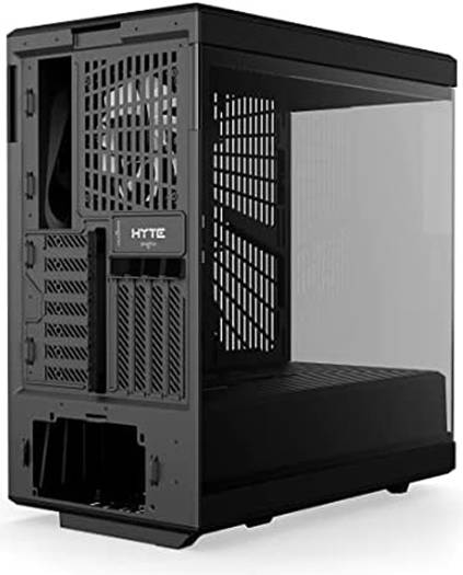 HYTE Y40 Modern Aesthetic Panoramic Mid-Tower ATX Gaming PC Case, Tempered Glass Design, Up to 360mm Radiator & 7x 120mm Fans Support, Vertical Graphics Support, USB Type-C, Black | CS-HYTE-Y40-B - Image 2