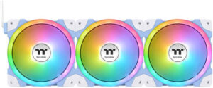 Thermaltake Swafan EX14 aRGB PC Cooling Fan TT Premium Edition, 140mm Fans, 500~2000 RPM, 81.6 CFM Standard Airflow, Hydraulic Bearing, Pack of 3, Hydrangea Blue | CL-F184-PL14BU-A