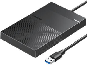 UGREEN Hard Drive Case Adapter USB 3.0 to SATA 5Gbps Hard Disk Case, Compatible for 2.5 Inch HDD SSD 9.5mm 7mm External Hard Drive Enclosure, Black | 30719