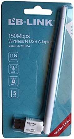 LB-Link USB Wi-Fi Adapter, USB Wi-Fi Dongle, 802.11n, 5dBi Antenna, 150Mbps Wireless Speed, Mini Wireless LAN Adapter WPS Button, White | BL-WN155A - Image 2