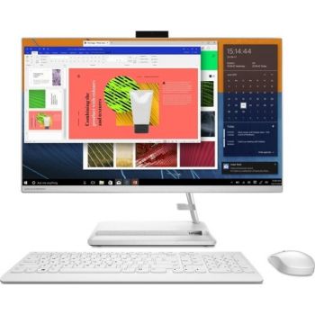 Lenovo Ideacentre AIO 3 27" All-in-One IPS Display, Intel Core i5-1135G7 2.4 GHz, 8 GB RAM, 1 TB HDD, DVD RW, Wireless Keyboard and Mouse, DOS, White | F0FW0054AX