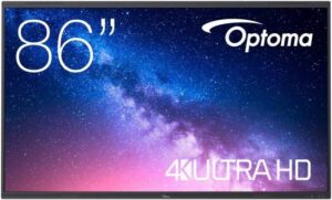 Optoma 5863RK Creative Touch 5-Series Interactive Display, 86" LED Display, 4K UHD Display, 6ms Response Time, Up to 50 Touch Points, 18 / 7 Operation Timing, Black | 5863RK