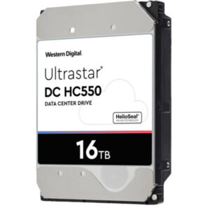 Western Digital Ultrastar DC HC550 16 TB 3.5" Internal Hard Drive, 512MB, SATA 7200rpm, SATA 6Gb/s, Compatible With Windows / Server and Linux | 0F38462 / WUH721816ALE6L4 / 0F38460