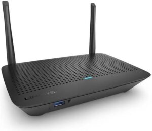 Linksys Max-Stream Dual-Band AC1300 Mesh WiFi 5 Router, Covers Up to 1200 sq. ft, Handles 12+ Devices, Speed Up to 1.3 Gbps, 2x External Antennas, USB, Ethernet Ports, WPA2 Personal, Black | MR6350-ME