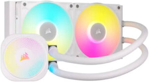 Corsair iCUE LINK TITAN 240 RX RGB AIO Liquid CPU Cooler, Compatible With Intel Socket LGA 1851, 1700, AMD AM5, AM4, Addressable RGB, Extreme Cooling Performance, White | CW-9061020-WW