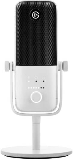 Elgato Wave 3 USB Microphone, 17 mm Electret Capsule, Cardioid Polar Pattern, 24-Bit Resolution, 48 / 96 kHz Sample Rate, 20000 Hz Frequency Response, USB-C Interface, White | 10MAB9911
