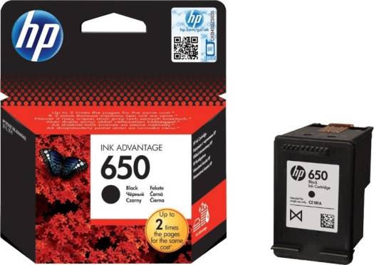 HP 650 Black Original Ink Advantage Cartridge | CZ101AK