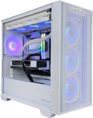 Snowstorm Gaming PC - Intel Core i7-12700K 12 Cores 20 Threads, NVIDIA RTX 5070 12GB, 16GB DDR5 RAM 5600MHz, 1TB SSD Gen 4, 650W 80 PLUS PSU, 240mm Liquid CPU Cooler, Wi-Fi + BT