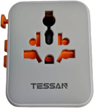 TESSAN Universal Travel Adapter, GaN 28W Total DC Output, Ideal for Worldwide Travel or Business Trips | TS-WTA08
