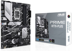 ASUS Prime H770-PLUS LGA 1700 ATX Motherboard, Intel H770 Chipset, 4x DDR5 DIMM Slots, 192GB Max Memory, PCIe 5.0, 3x PCIe 4.0 M.2, Realtek 2.5Gb, DP & HDMI Port | 90MB1EE0-M0EAY0