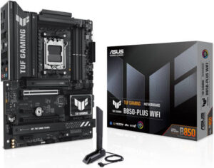 ASUS TUF GAMING B850-Plus Wi-Fi AM5 ATX Motherboard, AMD B850 Chipset, 4x DIMM DDR5 Slots, Up to 192GB Max Memory, 1 x PCIe 5.0 x16 SafeSlot, 3 x M.2 Slots, WiFi & BT Connectivity | 90MB1J30-M0EAY0