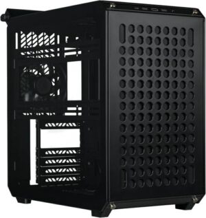 Cooler Master QUBE 500 Flatpack Mid-Tower ATX Computer Case, 1x 120mm SF ARGB Black PWM Fan, Up to 280mm Radiator & 8x Fan Support, Steel, Plastic, TG Materials, Black | Q500-KGNN-S00