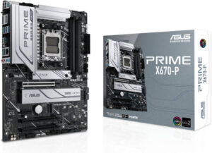 Asus Prime X670-P ATX DDR5 Motherboard, AMD Socket AM5, X670 Chipset, 4x DIMM Max 128GB Memory, Realtek 2.5Gb Ethernet, V-M.2 Slot Only, PCIe 4.0 x16 Slot, M.2 | 90MB1BU0-M0EAY0