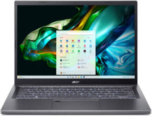 Acer Aspire 5 Laptop, 14" WUXGA IPS 60Hz Display, Intel Core i5-1335U Processor, 8GB RAM, 512GB SSD, Intel Iris Xe Graphics, English-Arabic Keyboard, Windows 11 Home, Iron | NX.KHCEM.001