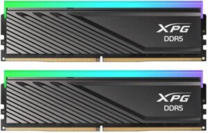 Adata XPG Lancer Blade RGB 16GB (2x 8GB) DDR5 Desktop Memory, 5600MT/s Memory Speed, CAS Latency 46, AMD Expo & Intel XMP 3.0 Ready, 288-Pin UDIMM Form Factor, Black | AX5U5600C468G-DTLABRBK