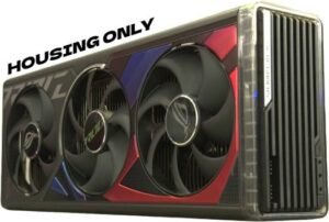 ASUS ROG Strix GeForce RTX 4090 Housing ONLY, Striking Aesthetic with RGB Lighting Accents, Advanced Cooling Technology, Black