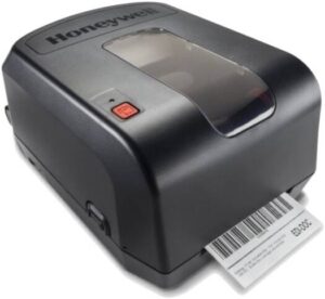 Honeywell PC42T Plus Thermal Transfer Desktop USB Barcode Printer, 4 IPS Print Speeds, 203 DPI Resolution, 68mm Roll Diameter, 300m Ribbon Length, Black | PC42TPE01013