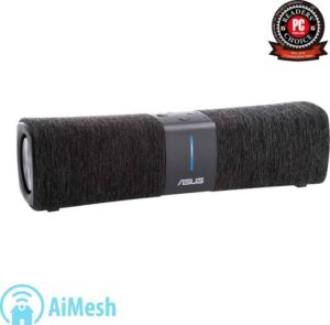 ASUS Lyra Voice AC2200 Mesh WiFi System with Tri-Band, Aiprotection Security, Parental Control, Bluetooth, 8W Stereo Speakers | 90IG04N0-MM3G20