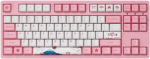 Akko World Tour Tokyo Wired Pink Mechanical Gaming Keyboard, Programmable with OEM Profiled, PBT Dye-Sub Keycaps, N-Key Rollover, 2nd Gen Pink Linear Switch, IP40 Protection Class | 3108 R1