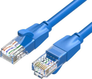 Vention Cat 6 UTP Patch Round Cable, 1000Mbps High Speed, Suitable for Laptop / Projector / Computer, 0.5 Meter Length, Blue | IBELD